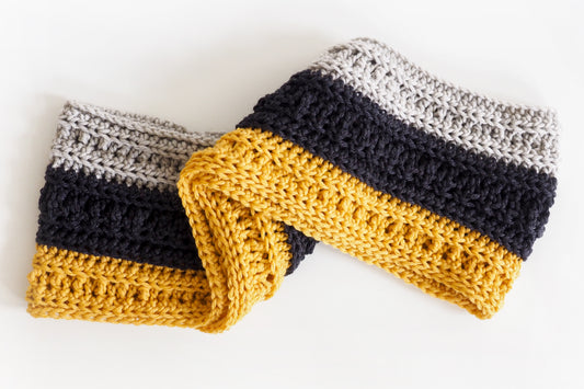 Tri-Toned Infinity Scarf Crochet Pattern