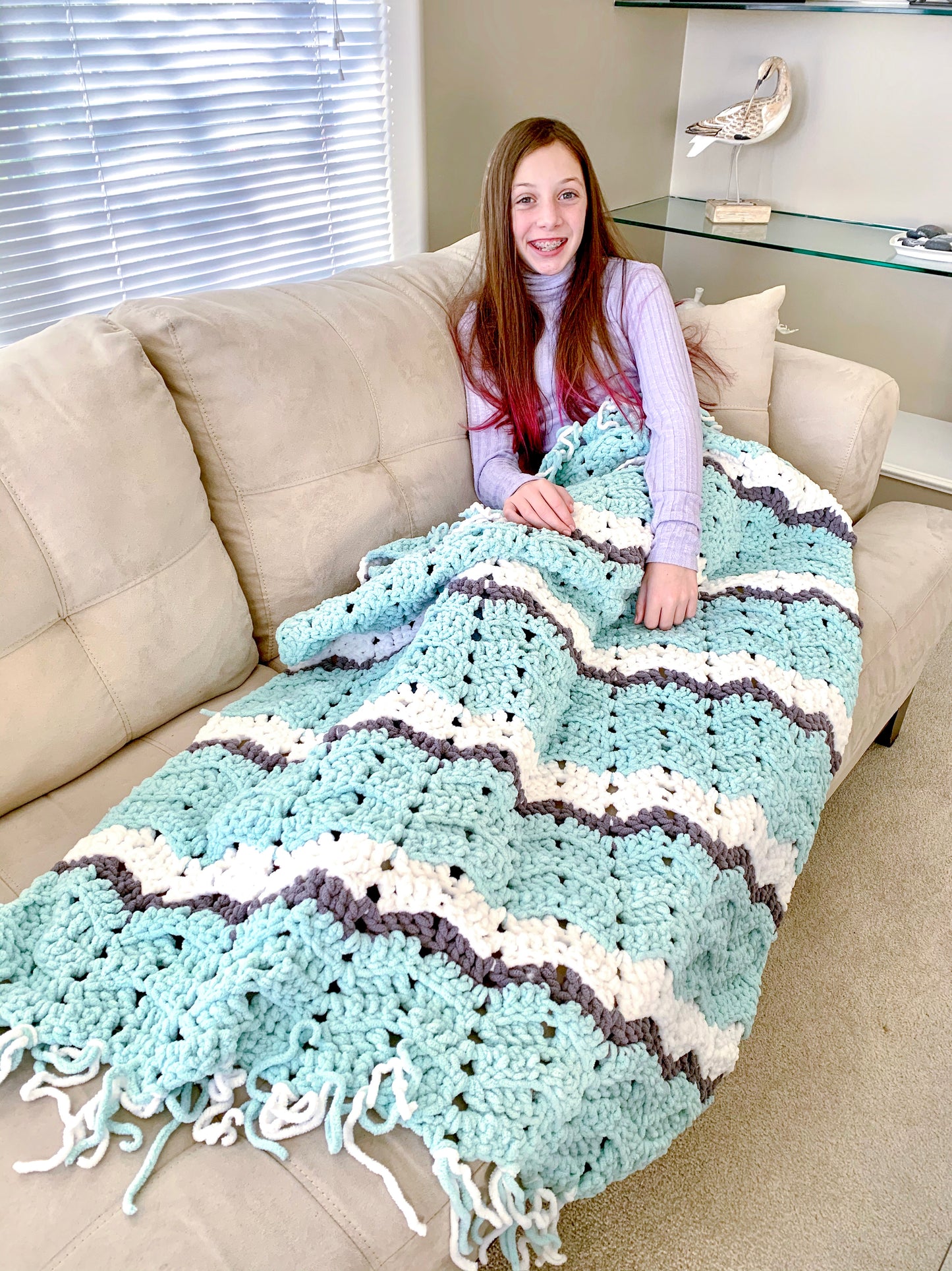 Easy Weekend Chevron Crochet Blanket Pattern + Video Tutorial