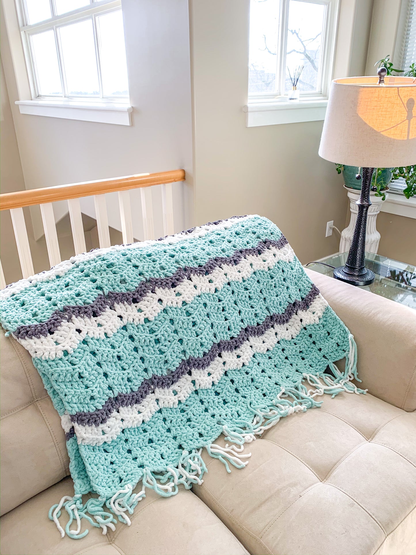 Easy Weekend Chevron Crochet Blanket Pattern + Video Tutorial
